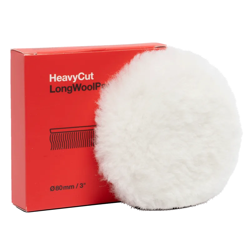 Koch Chemie Heavy Cut Long Wool Pad 80mm - Leštiaci kotúč z jahňacej kože