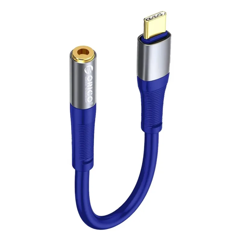 Orico AXC-02 USB-C na 3,5 mm jack audio kábel 20 cm - modrý