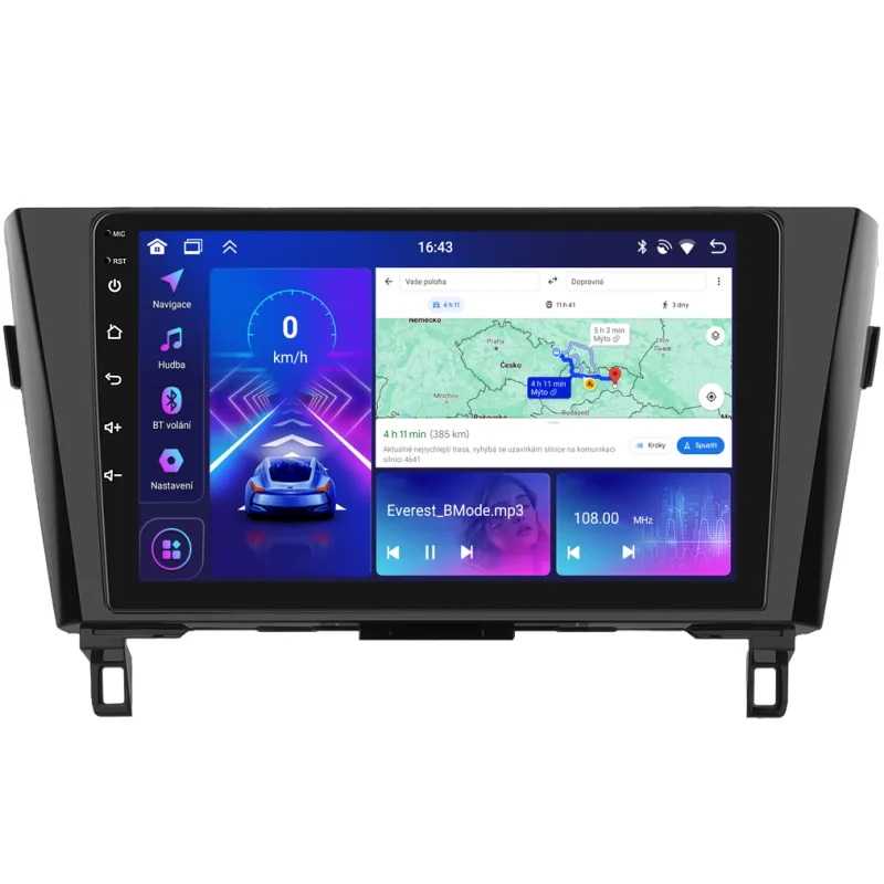 Bmode 2DIN autorádio BEV84 Android, Nissan Qashqai II / X-Trail III A3454/A7373