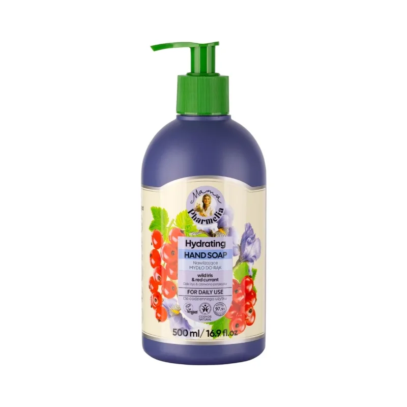 Mama Pharmelia Hydratačné tekuté mydlo na ruky s divokým kosatcom a červenou ríbezľou - 500 ml -