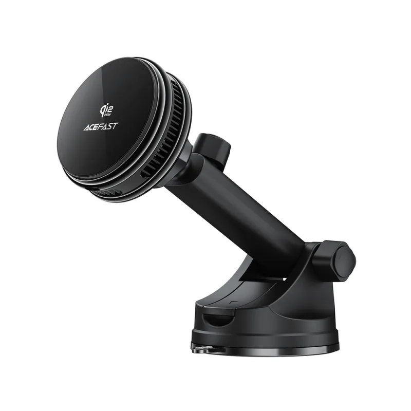 Acefast D67 Magnetic Dashboard Car Mount with Qi2 25W Wireless Charging and Cooling - Black