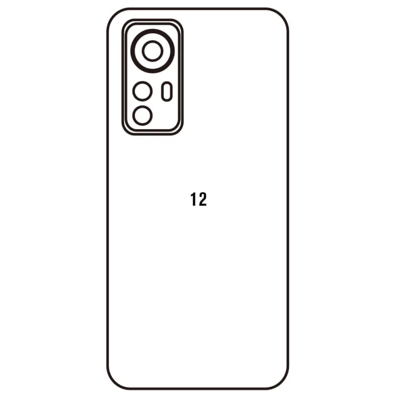 Sunshine Xiaomi 12 / 12X Zadná Hydrogél ochranná fólia Strih: Zadná časť 2, Typ fólie: Číra