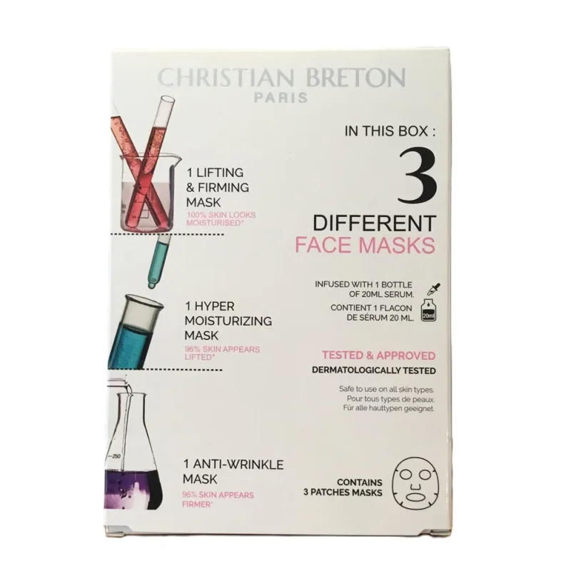 Christian Breton Different Face Masks 3 x 20 ml