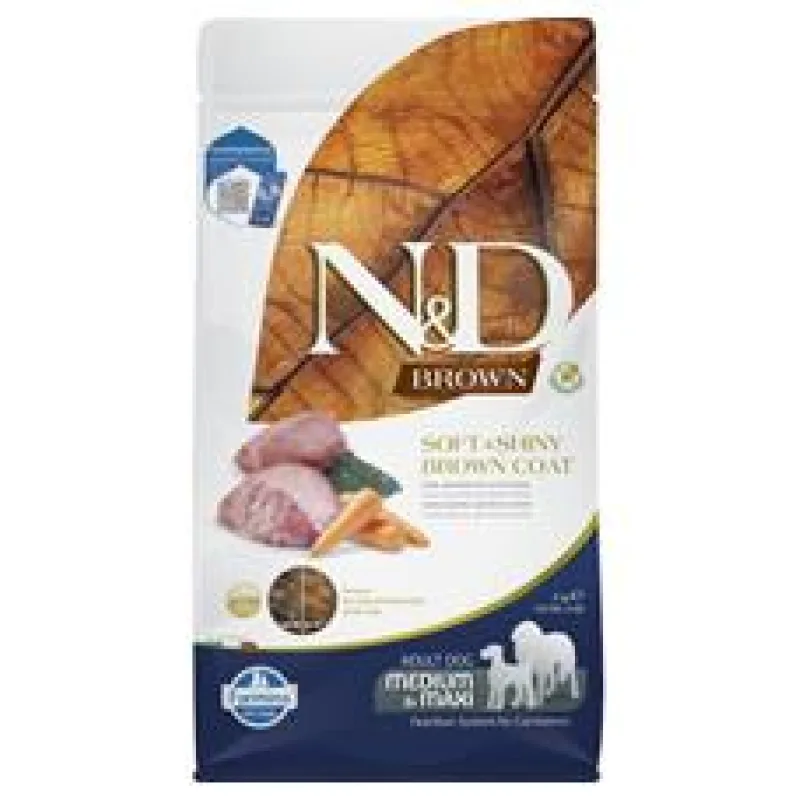 N&D BROWN Dog GF Lamb, Spirulina & Carrot Adult Medium & Maxi 7 kg