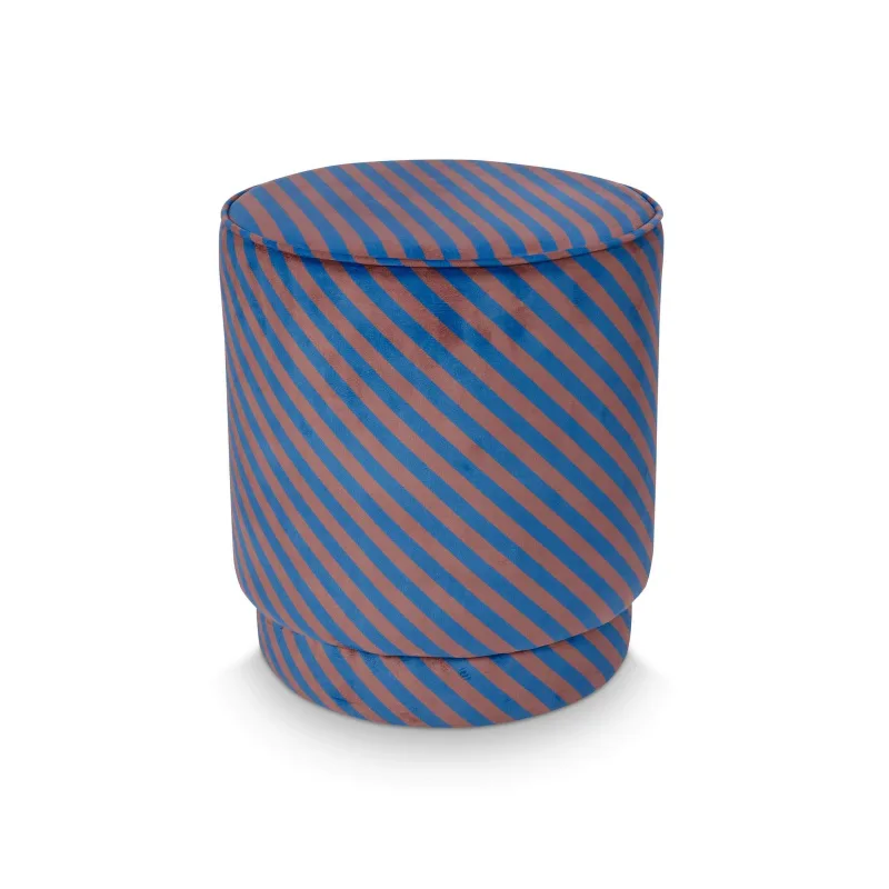Pip Studio Puf Block Stripe - modrý