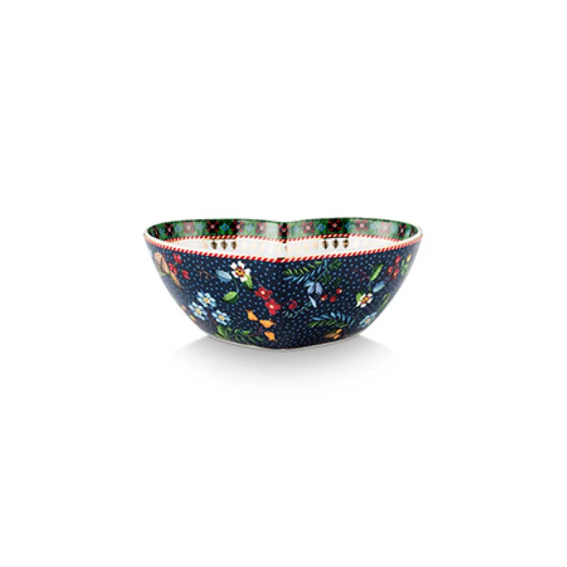 Pip Studio Oriental Berry Blues zapékací miska ve tvaru srdce