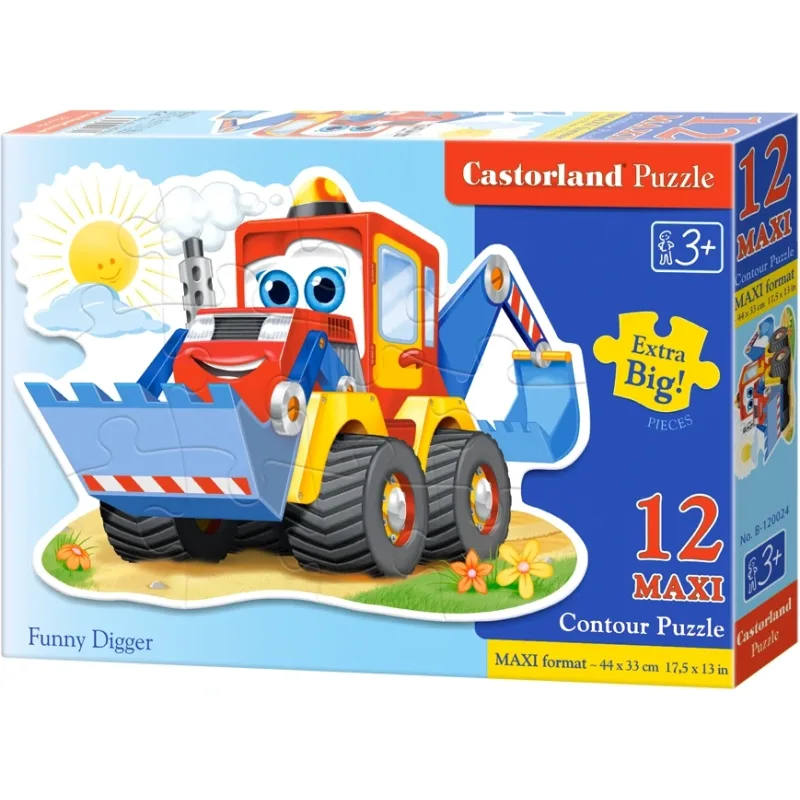 Castorland Puzzle Veselý bager MAXI 12 dielikov