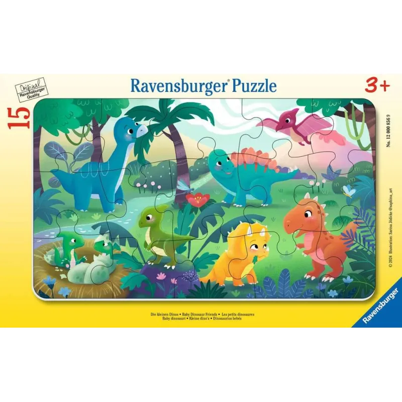 Ravensburger Puzzle Roztomilé dinosaury 15 dielikov