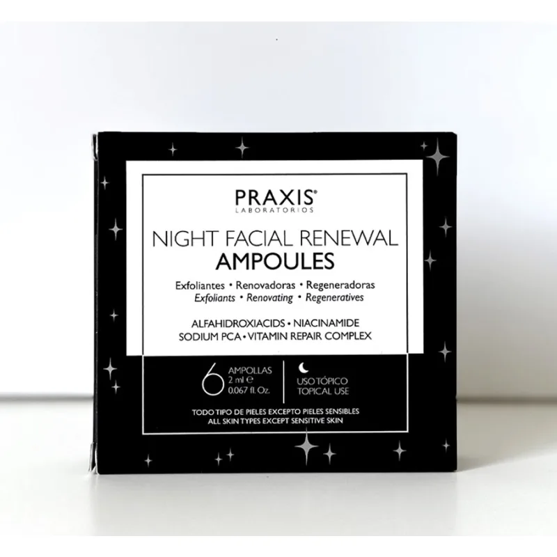Praxis Night Facial Renewal Ampoules 6 x 2 ml