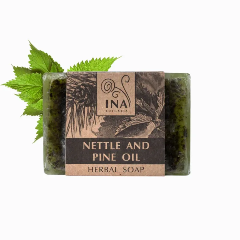 INA Essentials Prírodné bylinné mydlo so žihľavou a borovicovým olejom - protizápalové pôsobenie - 105 g -