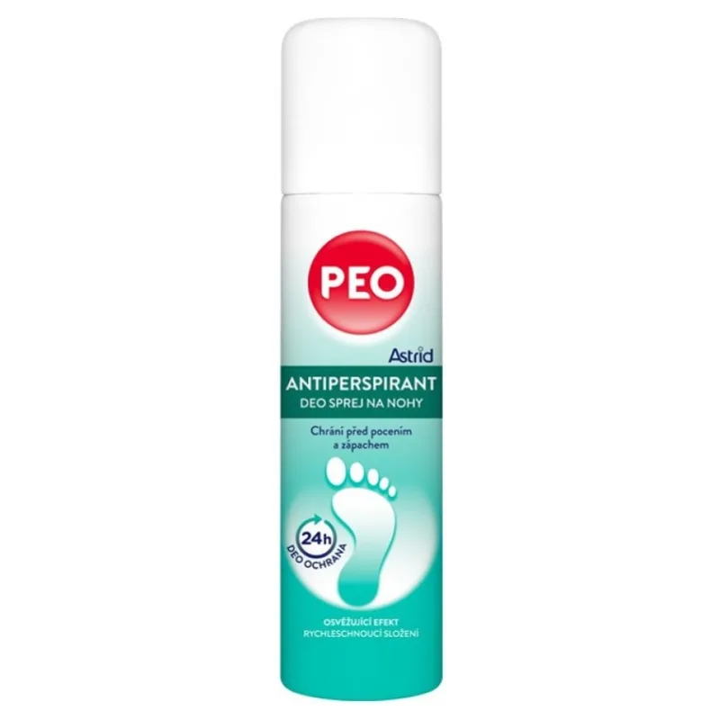 ASTRID PEO Antiperspirant spray na nohy 150ml - zamedzuje poteniu a vzniku zápachu