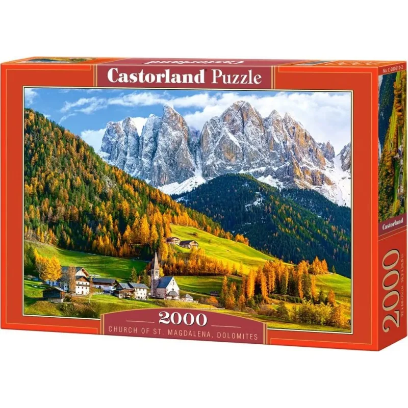 Castorland Puzzle Kostol svätej Magdalény, Dolomity 2000 dielikov