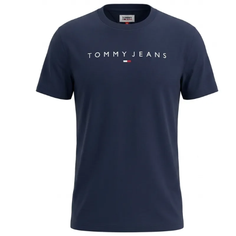 Pánske Tričko s krátkym rukávom TOMMY HILFIGER Bavlna mini Logo Slim Fit - modrá XXL
