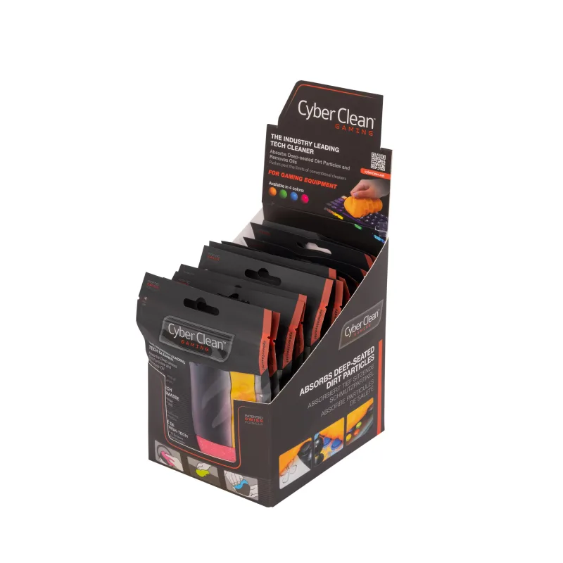 CYBER CLEAN CYBERCLEAN Gaming Zip Bag 80g DISPLAY (12PCS = 3Pcs Blue + 3pcs Orange + 3pcs Green + 3pcs Pink) 46300DISPLAY