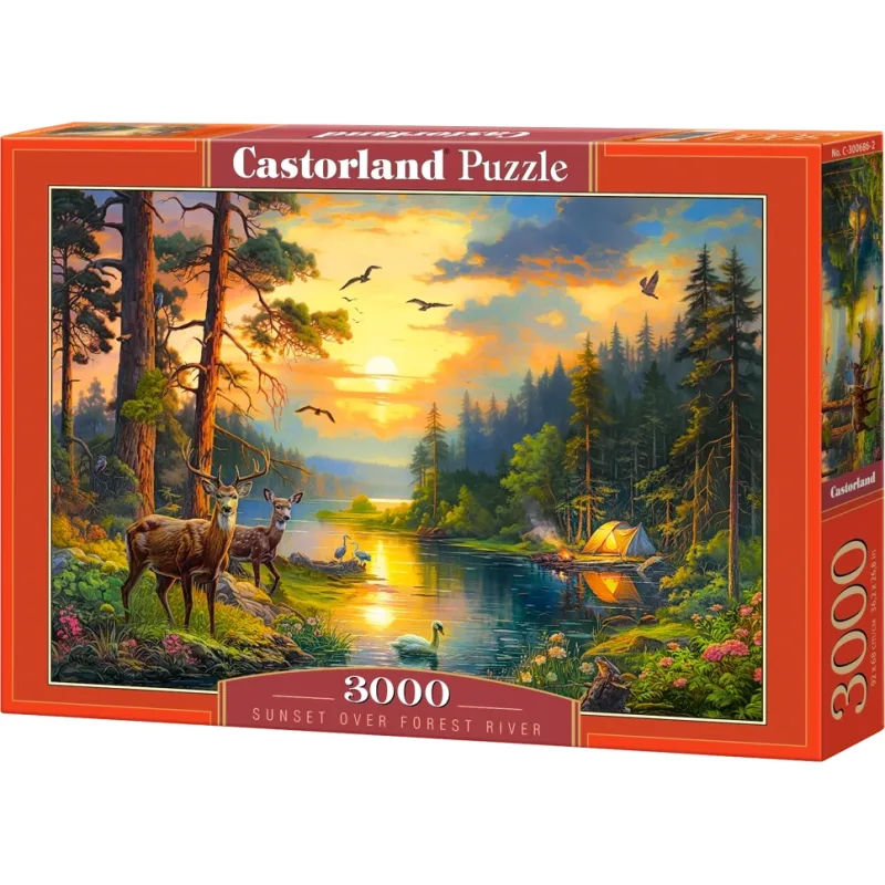 Castorland Puzzle Západ slnka nad riekou 3000 dielikov
