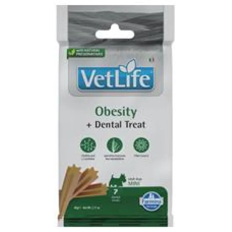 Vet Life Dog Dental Snack Obesity Adult Mini 60g