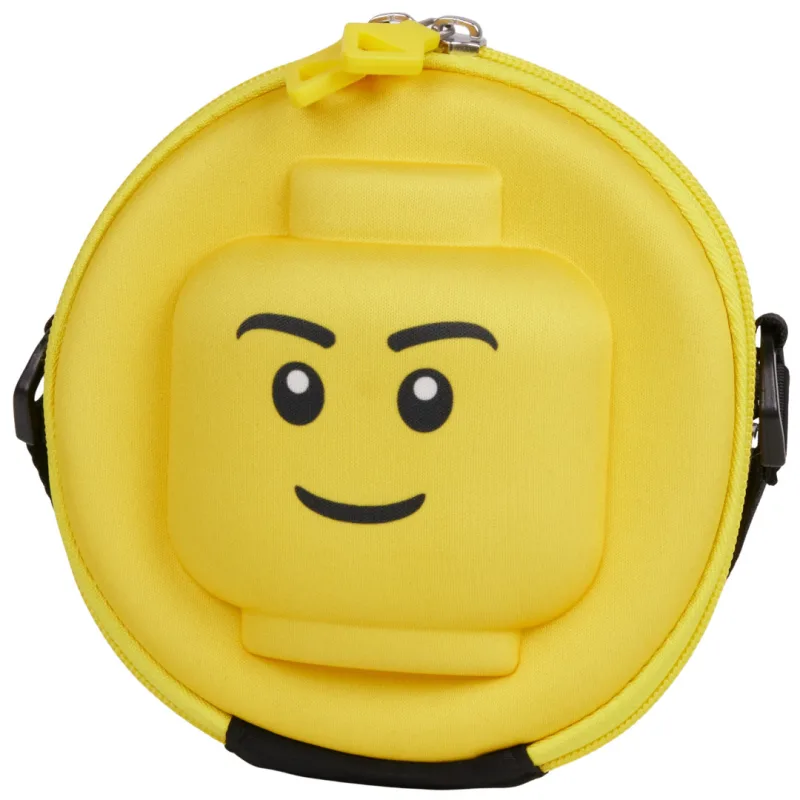 Meccano LEGO minifigures Heads - okrúhla 3D crossbody taška