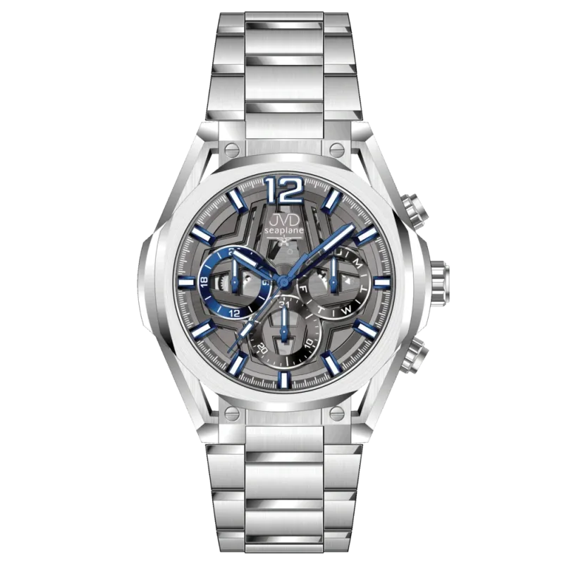 JVD Pánské ocelové vodotěsné ocelové hodinky - chronograf JVD JE1020.1