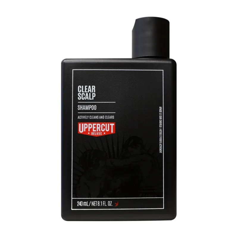 Pánsky šampón na vlasy proti lupinám UPPERCUT Deluxe Clear scalp shampoo 240 ml