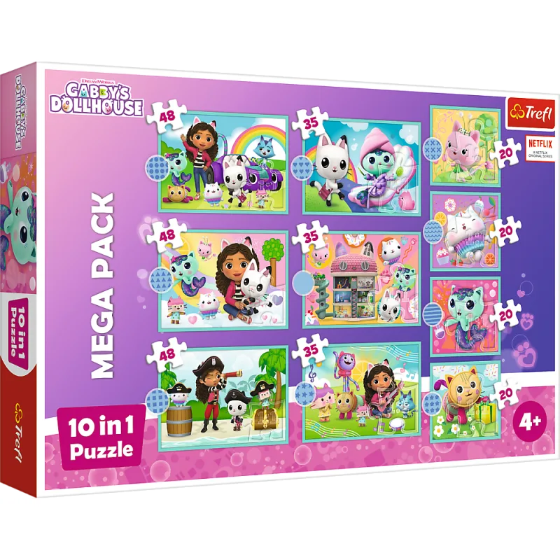 Trefl Puzzle Gábinin kúzelný domček MEGA PACK 10v1