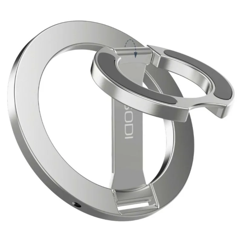 Prsteň SODI ST04 obojstranný magnetický s MagSafe - strieborný