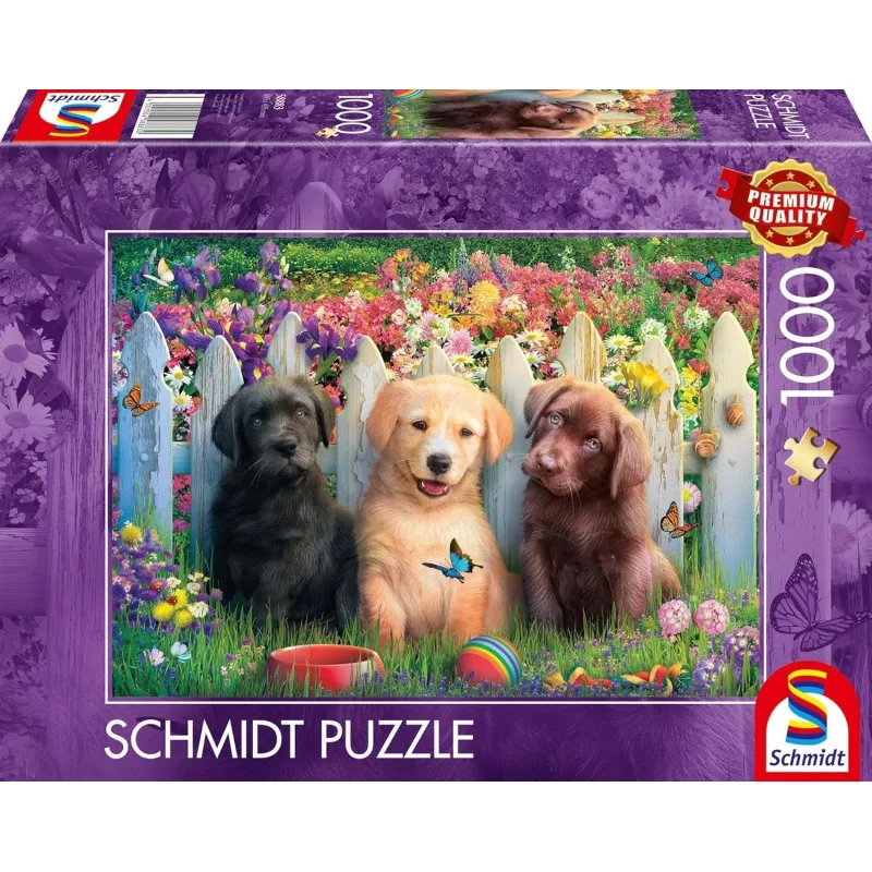 Puzzle Schmidt 1000 dielikov Roztomilá scéna so šteniatkami