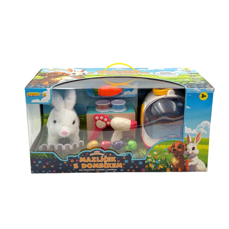 Steppos Mac Toys STEPPOS Můj interaktivní mazlíček s domečkem - Králíček