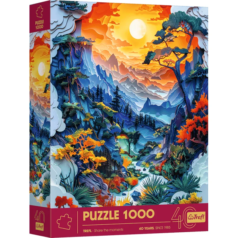 Puzzle Trefl 1000 dielikov Paper Art: Údolie (40. výročie Trefl)