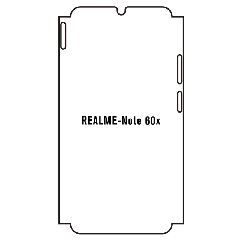 Sunshine Realme Note 60x Predná Hydrogél ochranná fólia Strih: Predná časť a rám, Typ fólie: Matná