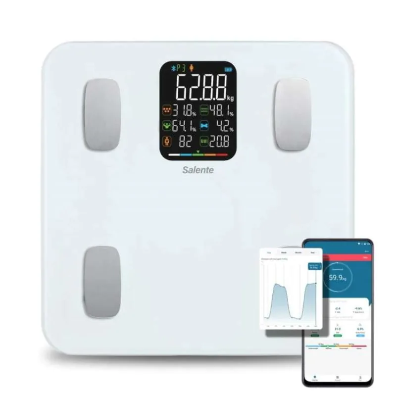 Salente MaxFit, múdra osobná diagnostická fitness váha, Bluetooth, biela (MAXFIT-WH)