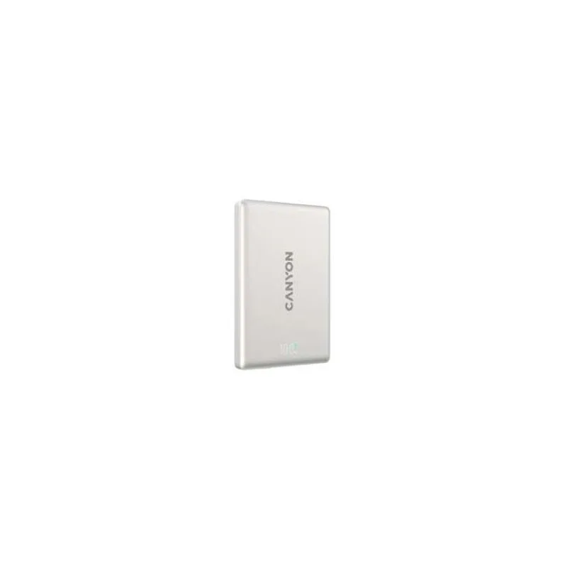 Canyon OnPower 500, Powerbank, 5.000 mAh, MagSafe, 20W USB-C, 15W Bezdrôtové nabíjanie, displej, šedá (CNS-CPB500G)