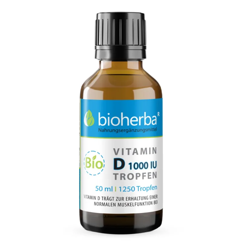Bioherba Vitamín D kvapky 1000 IU (25 mcg) - 50 ml -
