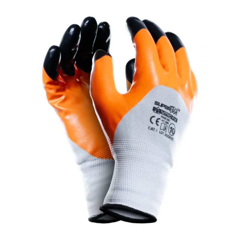 Worklink NITRO FIX pracovné rukavice White/Orange 9-11