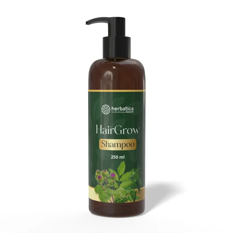 Herbatica HairGrow Shampoo – šetrný bylinný šampón na podporu rastu vlasov – 250 ml -