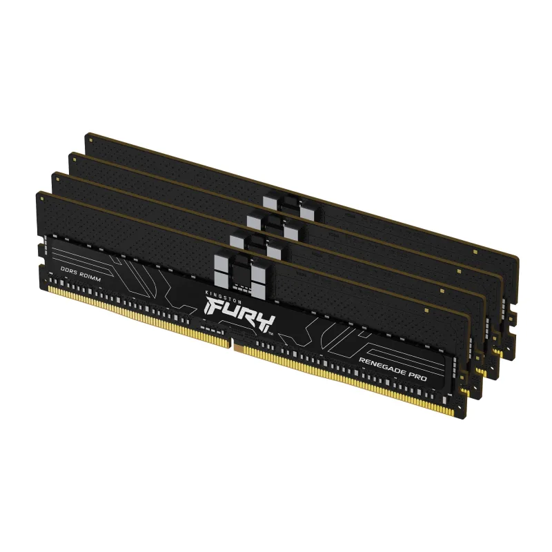 Kingston FURY Renegade Pro/DDR5/128GB/7200MHz/CL38/4x32GB/Black KF572RH38RBK4-128
