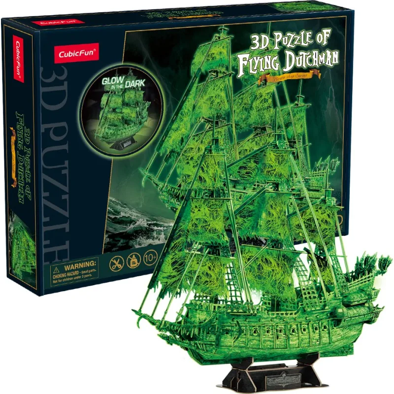 CubicFun 3D puzzle Plachetnica Bludný Holanďan (svietiaca v tme) 360 dielikov