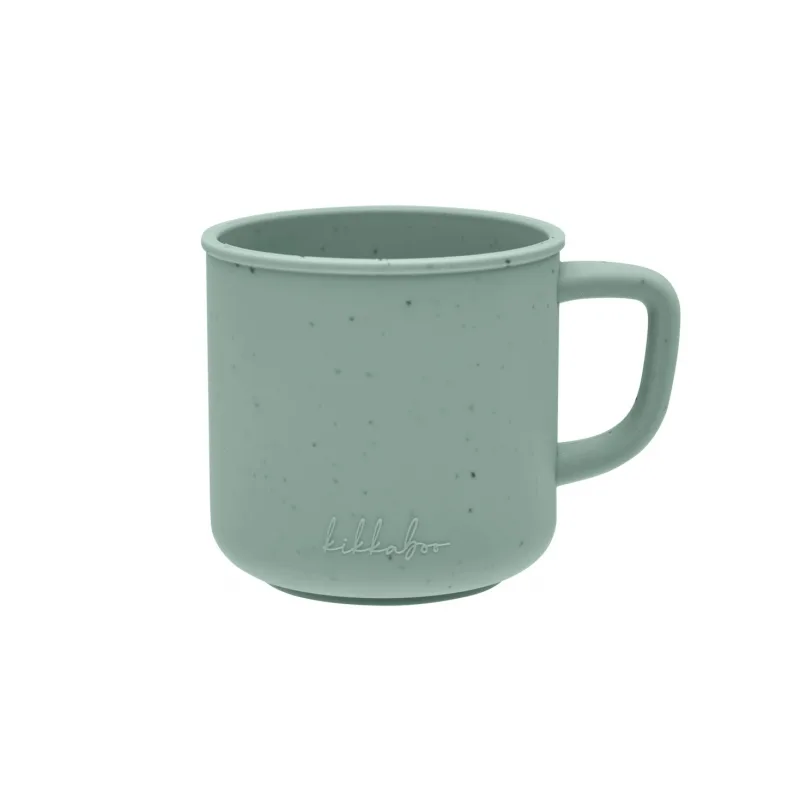 KikkaBoo Hrnček Platinum Silicone Sage