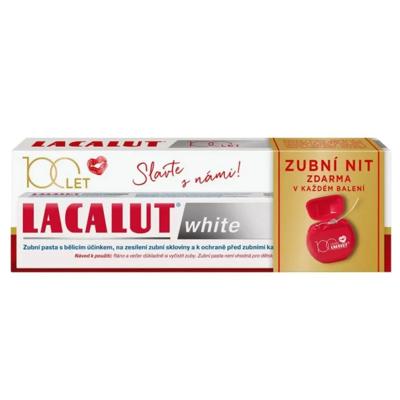Lacalut White + Zubná niť 75ml