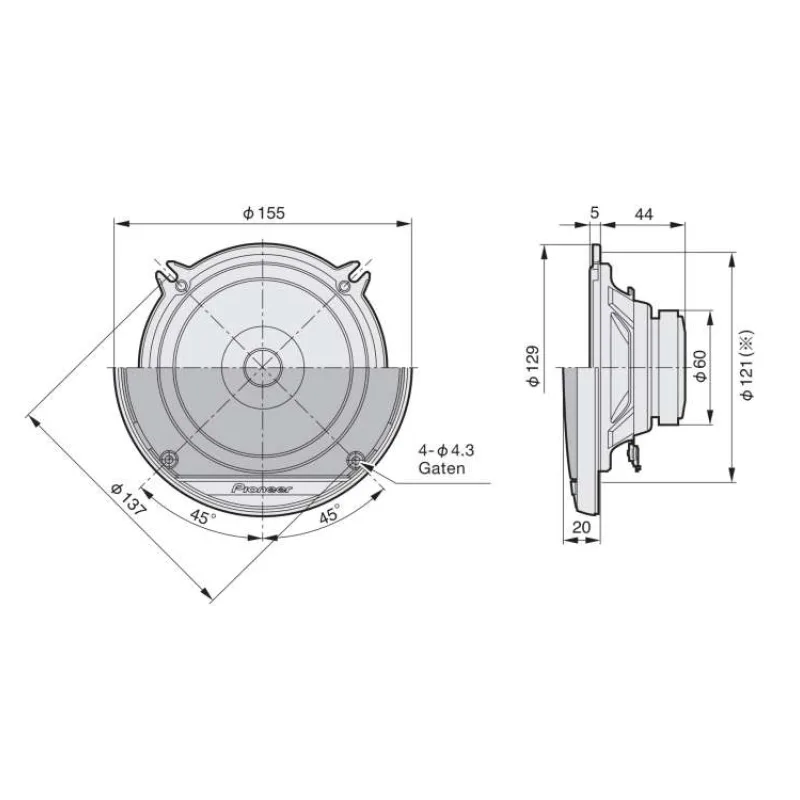 Pioneer TS-G1310F 37 cm jednopásmové reproduktory (TS-G1310F)