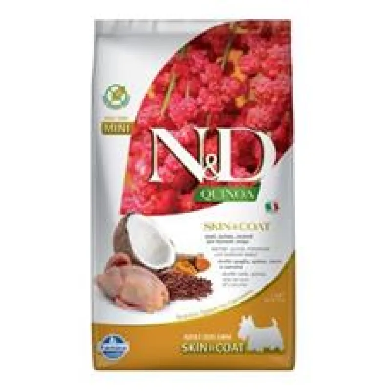 N&D Quinoa DOG Skin & Coat Quail & Coconut Mini 800g