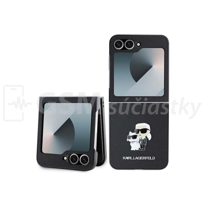 iPhone Karl Lagerfeld PU Saffiano Karl and Choupette Zadný Kryt pre Samsung Galaxy Z Flip 6 /7FE Black