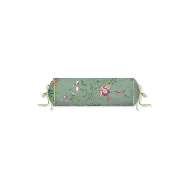 Pip Studio dekorační polštář Everbloom 22 x 70 cm - zelený válec