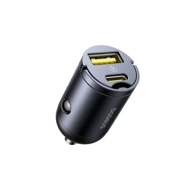 Baseus Tiny Star Mini Nabíjačka do Autá USB-A/USB-C 30W Cosmic Black (6932172677206)