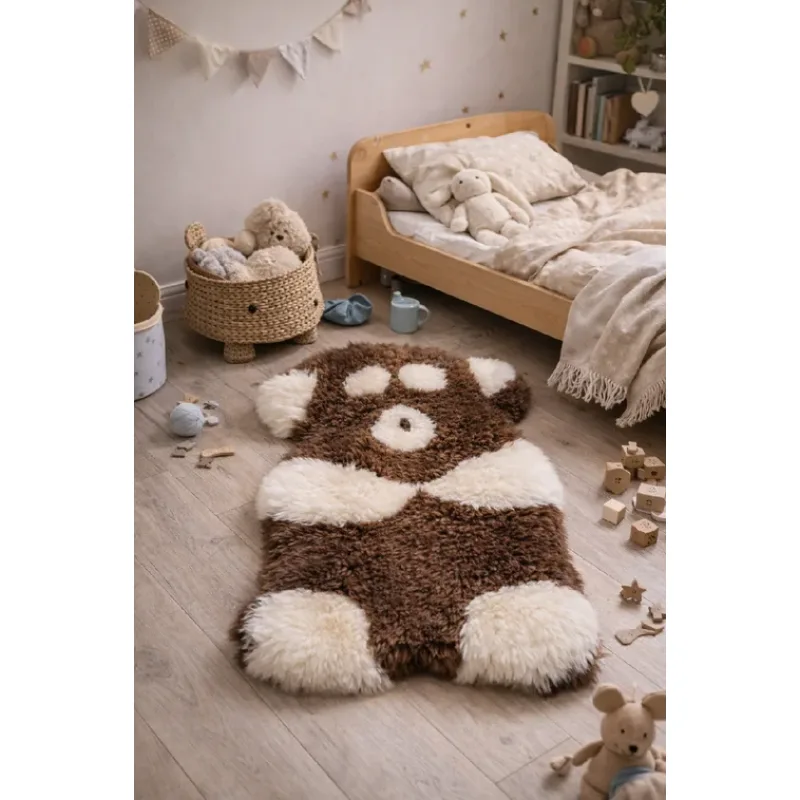 Koberec z ovčej kožušiny Panda