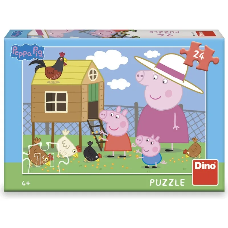 Dino Puzzle Prasátko Peppa: Slepičky 24 dílků