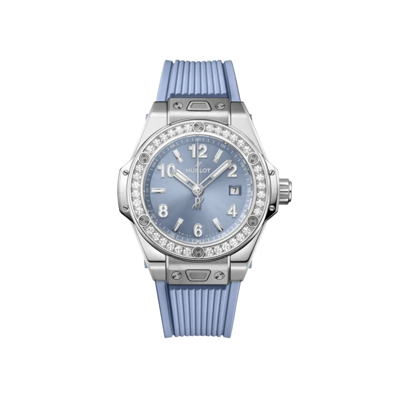 Hublot Big Bang One Click Steel Coal Blue Diamonds 33mm | 485.SX.717B.RX.1204 - OS