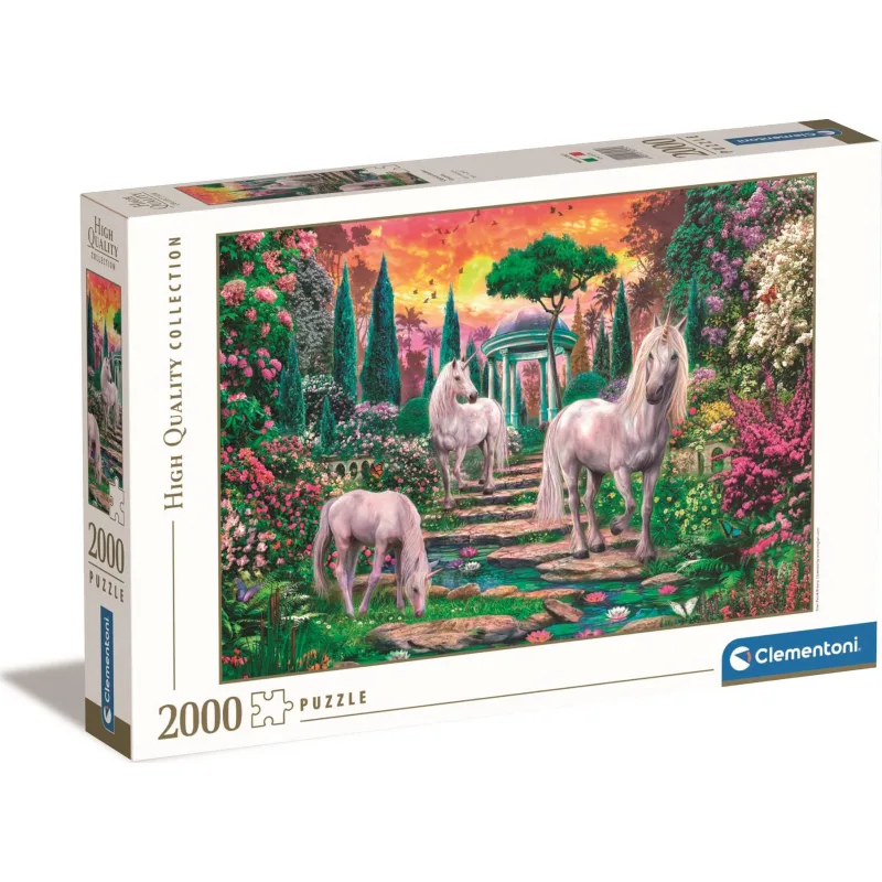 Puzzle Clementoni 2000 dielikov Jednorožce v antickej záhrade
