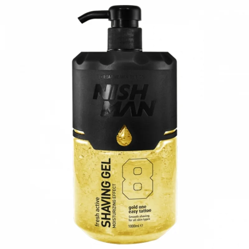 Žltý gél na holenie NISH MAN Gold one 1000 ml