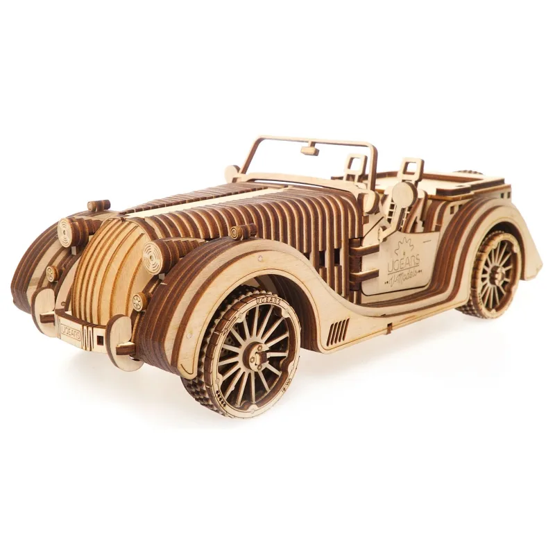Ugears Ugears 3D drevené mechanické puzzle VM-01 Auto (roadster)