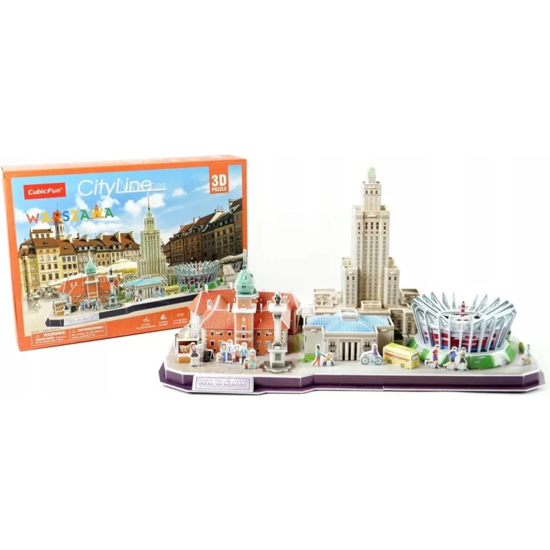 CubicFun 3D puzzle CityLine panoráma: Varšava 159 dielikov
